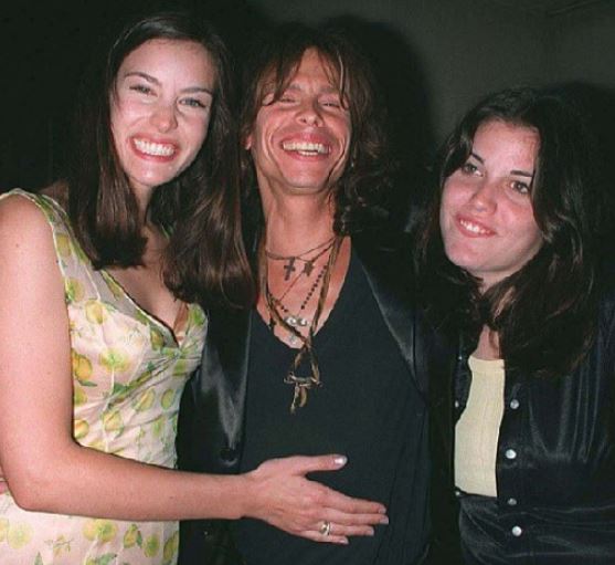 Teresa Barrick ex-husband Steven Tyler with his two daughters, Liv and Mia